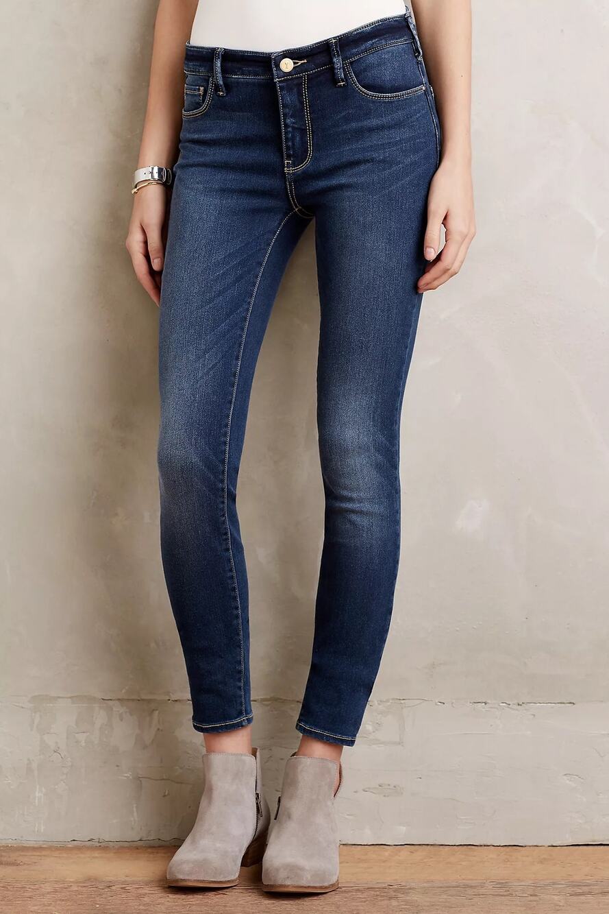 Pilcro and the Letterpress Anthropologie Women’s Serif Denim Jeans Dark Blue 27